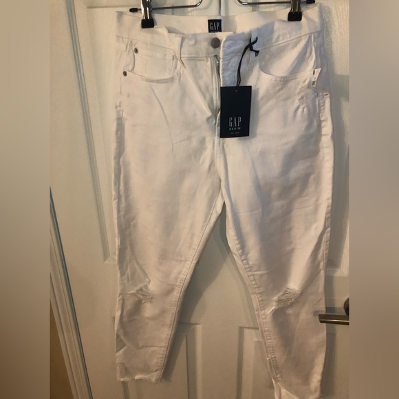 Gap slim fit white jeans size 10 nwt - Picture 3 of 3
